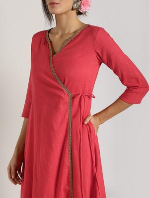 solid angrakha kurta - 16568771 - Standard Image - 4