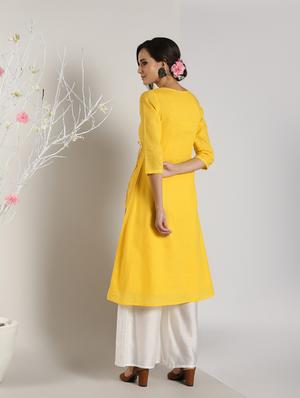 solid angrakha kurta - 16568772 - Standard Image - 4
