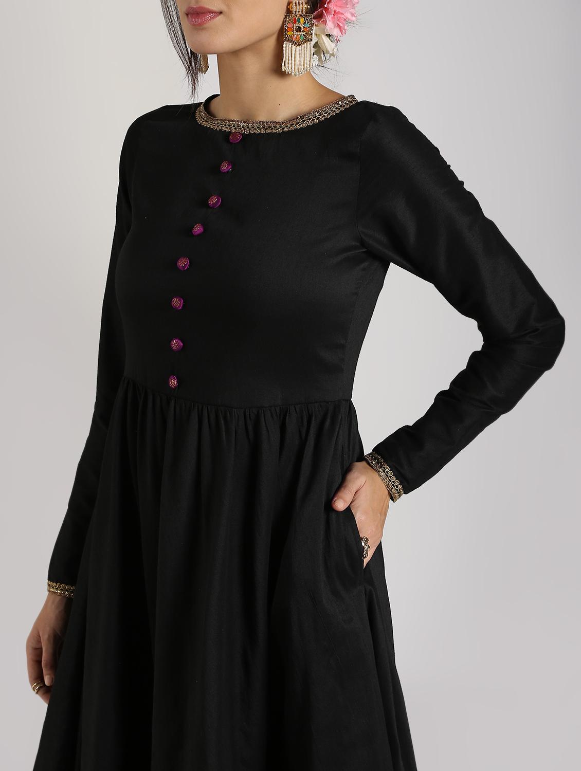 contrast hem falred kurta - 16568786 - Zoom Image - 4