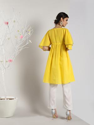 solid flared kurta - 16568790 - Standard Image - 4