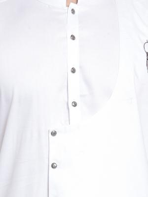 white solid kurta pyjama set - 16568993 - Standard Image - 4