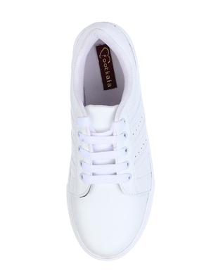 footkala white lace-up sneakers - 16569458 - Standard Image - 4