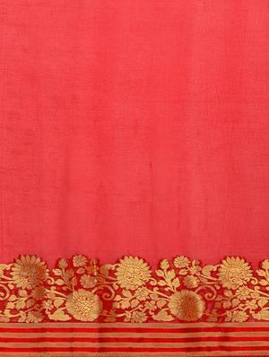 gold bordered saree with blouse - 16569817 - Standard Image - 4