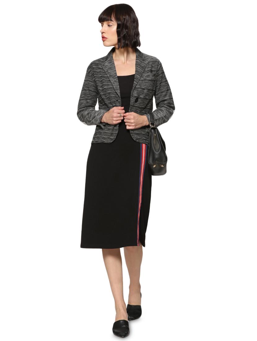 contrast patch sleeved blazer - 16569923 - Zoom Image - 4