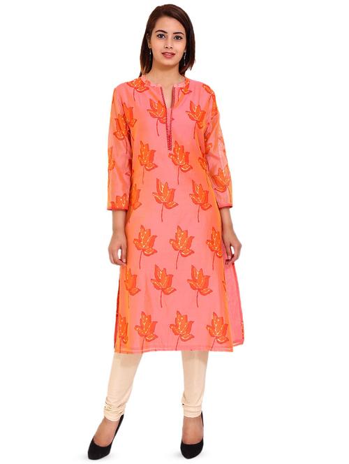 floral straight kurta - 16570264 - Standard Image - 1