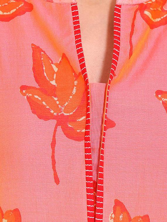 floral straight kurta - 16570264 - Zoom Image - 4