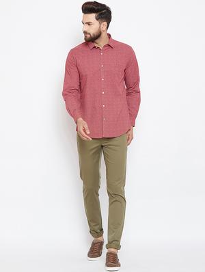 red printed casual shirt - 16570648 - Standard Image - 4