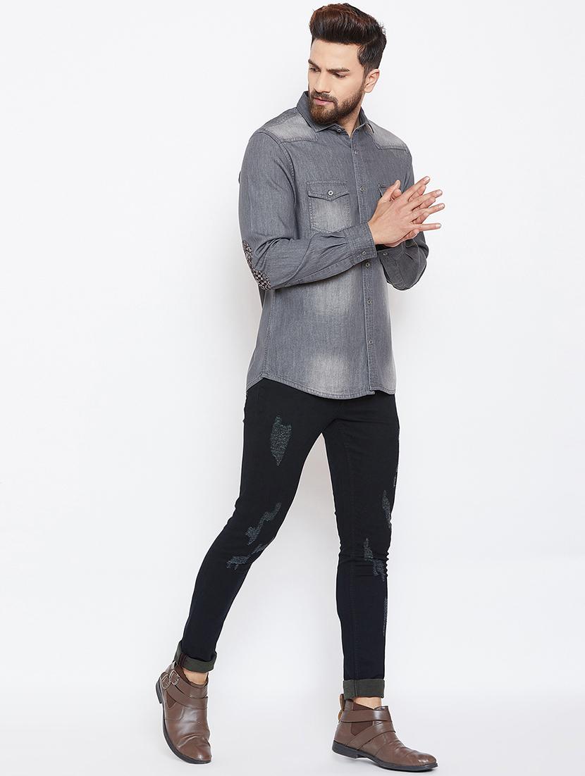 grey faded casual shirt - 16570650 - Zoom Image - 4