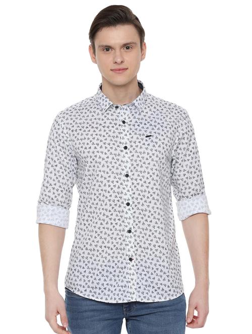 white printed casual shirt - 16570770 - Standard Image - 1