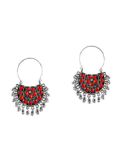red brass hoop earring - 16570931 - Standard Image - 1