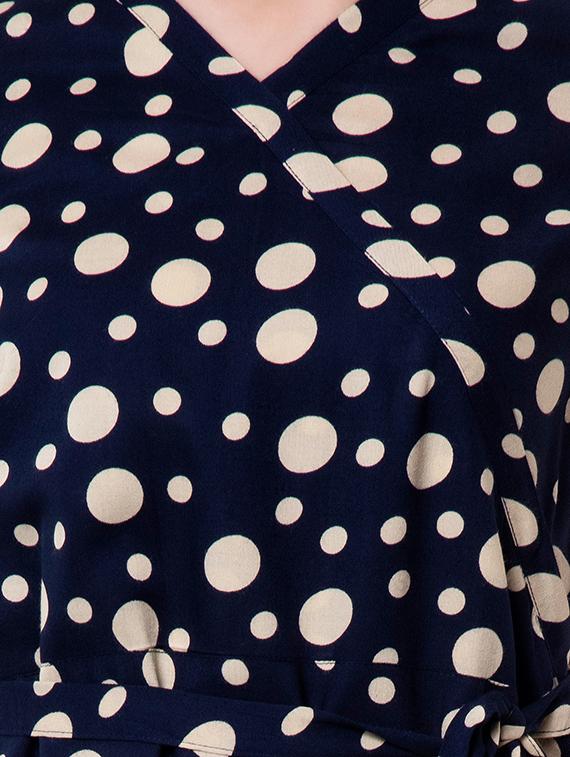 overlap neck polka dot top - 16570936 - Zoom Image - 4
