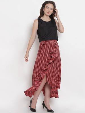 tie up printed wrap skirt - 16571112 - Standard Image - 4