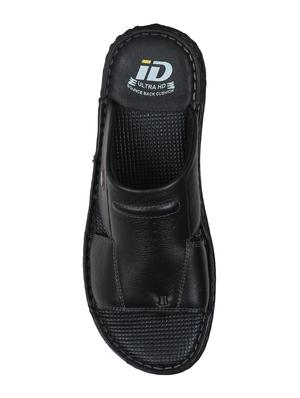 id black leatherette toe separator slippers - 16571514 - Standard Image - 4