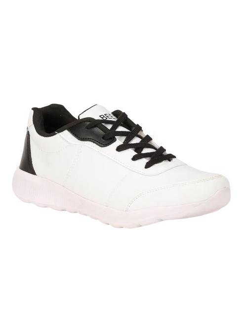 beet looks white leatherette sport shoes - 16571583 - Standard Image - 1