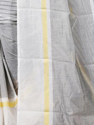 solid woven saree with blouse - 16571935 - Standard Image - 4