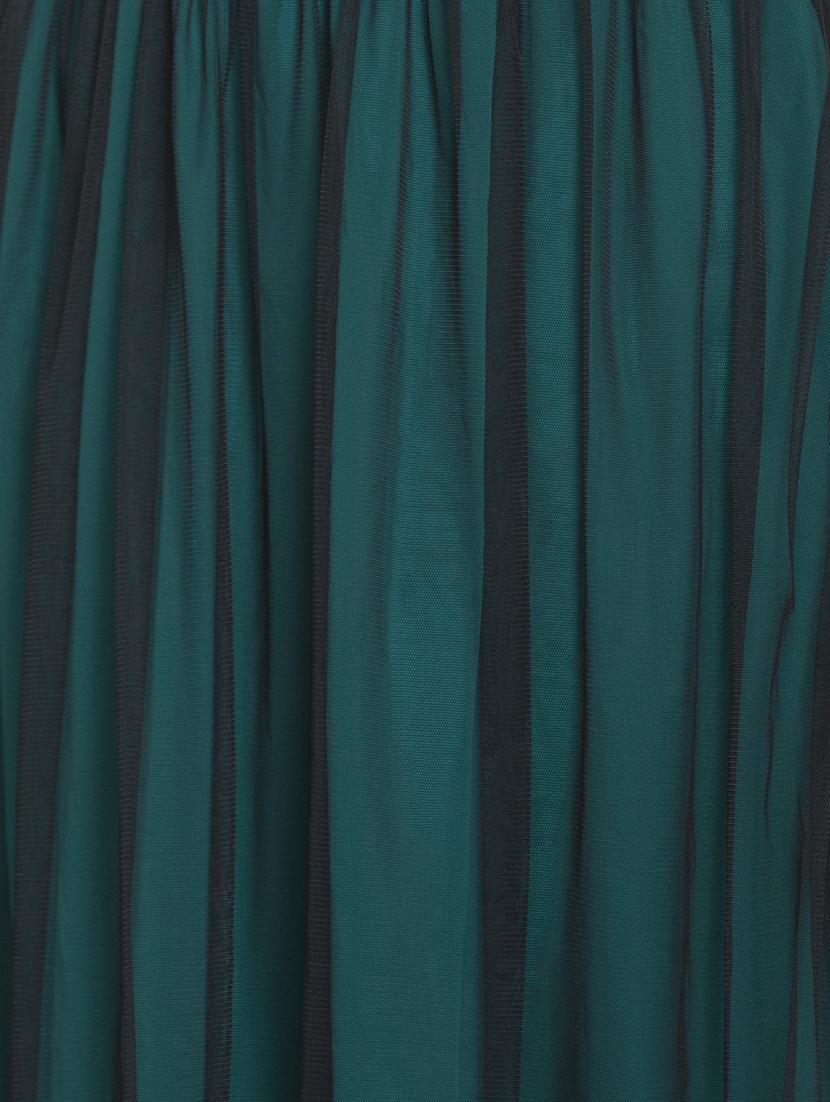 high rise contrast mesh layered skirt - 16572038 - Zoom Image - 4
