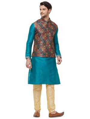 multi color printed nehru jacket - 16572162 - Standard Image - 4