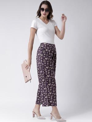 high rise floral trouser - 16573215 - Standard Image - 4