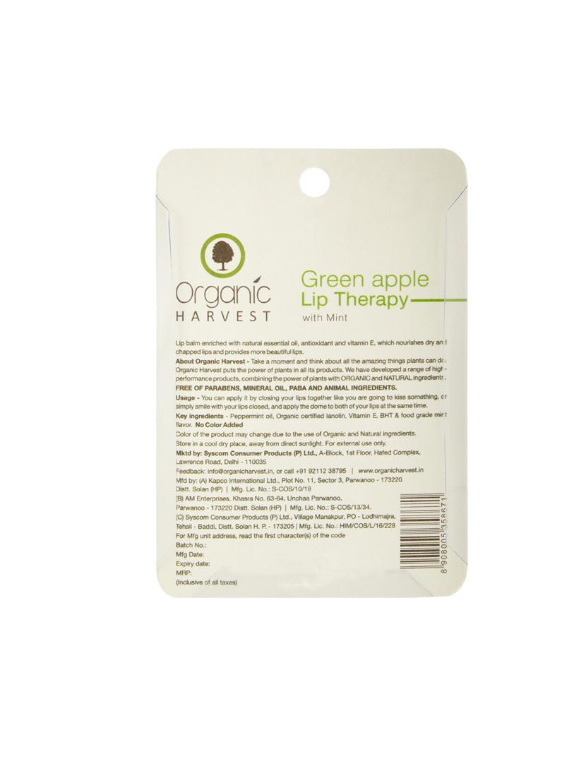 organic harvest green apple lip balm - 16573482 - Zoom Image - 4