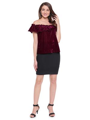 off shoulder frill detail top - 16573970 - Standard Image - 4