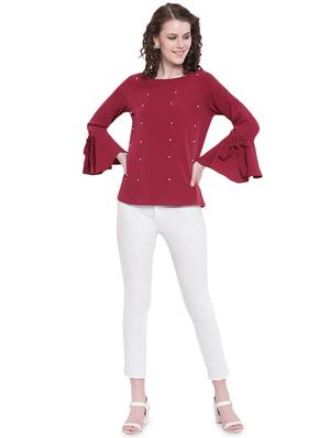 bell sleeved embellished top - 16574005 - Standard Image - 4