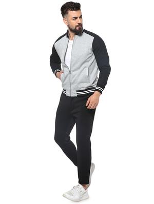 grey polyester blend casual jacket - 16574581 - Standard Image - 4