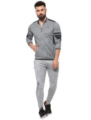 grey color block casual jacket - 16574590 - Standard Image - 4