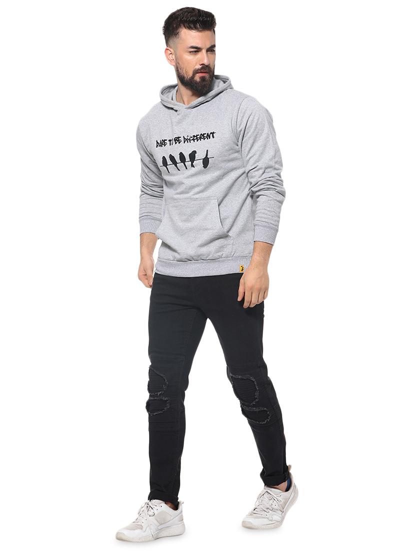 grey chest printed sweatshirt - 16574602 - Zoom Image - 4