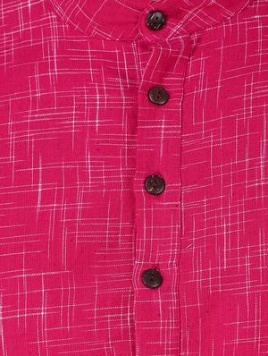pink self design long kurta - 16575024 - Standard Image - 4