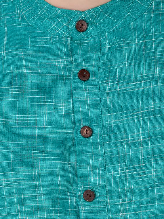 green self design long kurta - 16575025 - Zoom Image - 4