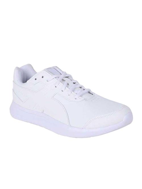 white leatherette lace up sneakers - 16575815 - Very Small Image - 1