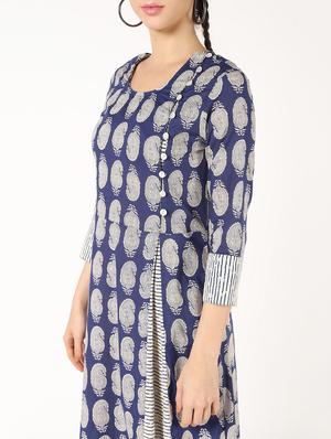 paisley print layered kurta - 16576520 - Standard Image - 4