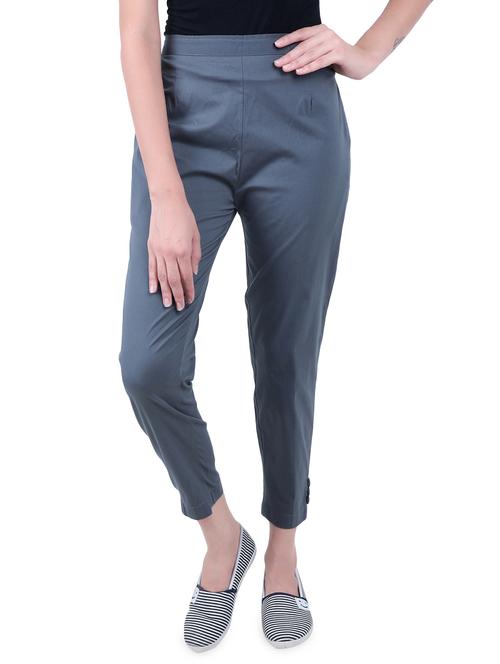 high rise solid trouser - 16577720 - Standard Image - 1