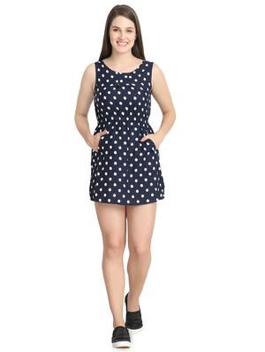 round neck polka dots a-line dress - 16578702 - Standard Image - 4
