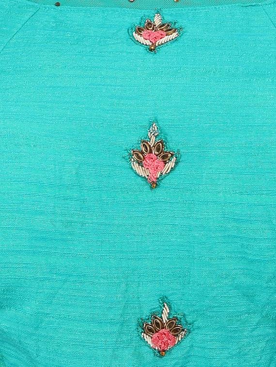 embroidered flared lehenga - 16579050 - Zoom Image - 4