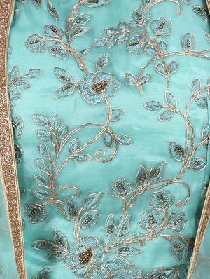 embroidered lehenga choli with jacket set - 16579053 - Standard Image - 4