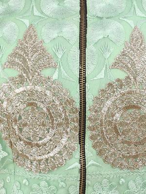embroidered straight lehenga - 16579055 - Standard Image - 4