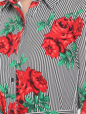 tie front striped shirt dress - 16579595 - Standard Image - 4