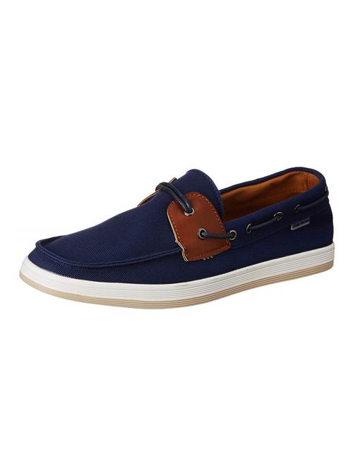 blue canvas lace up boatshoes - 16579863 - Very Small Image - 1