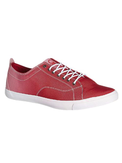 red canvas lace up sneakers - 16580232 - Standard Image - 1