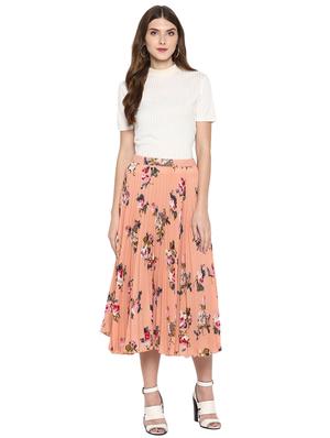 accordion pleat floral flared skirt - 16581332 - Standard Image - 4