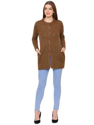 mandarin neck woven cardigan - 16581376 - Standard Image - 4