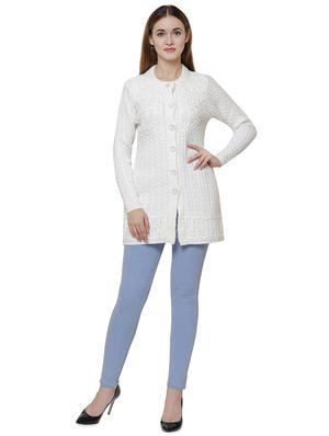 mandarin neck woven cardigan - 16581378 - Standard Image - 4