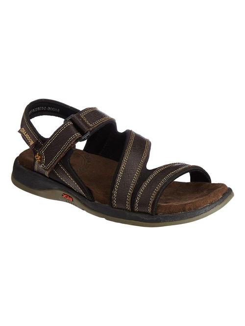 brown leather back strap sandals - 16582150 - Very Small Image - 1