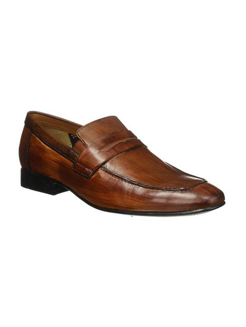 brown Leather formal slip ons - 16582473 - Very Small Image - 1