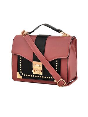 purple leatherette (pu) messenger sling bag - 16584522 - Standard Image - 4