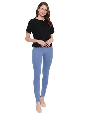 scallop hem solid top - 16584701 - Standard Image - 4