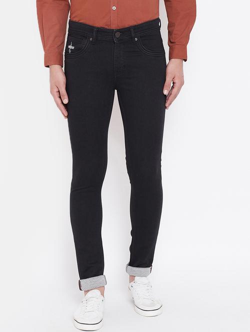 black solid plain jeans - 16584772 - Standard Image - 1