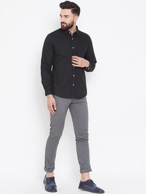 grey solid chinos - 16584780 - Standard Image - 4