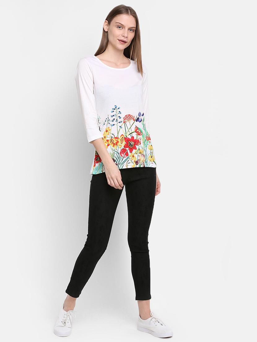 round neck floral tee - 16584947 - Zoom Image - 4